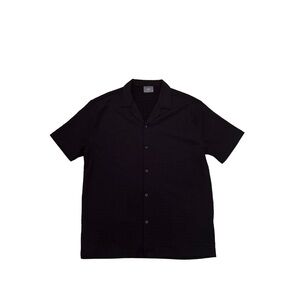 Level Ten Textured Men's Black Short Sleeve Shirt